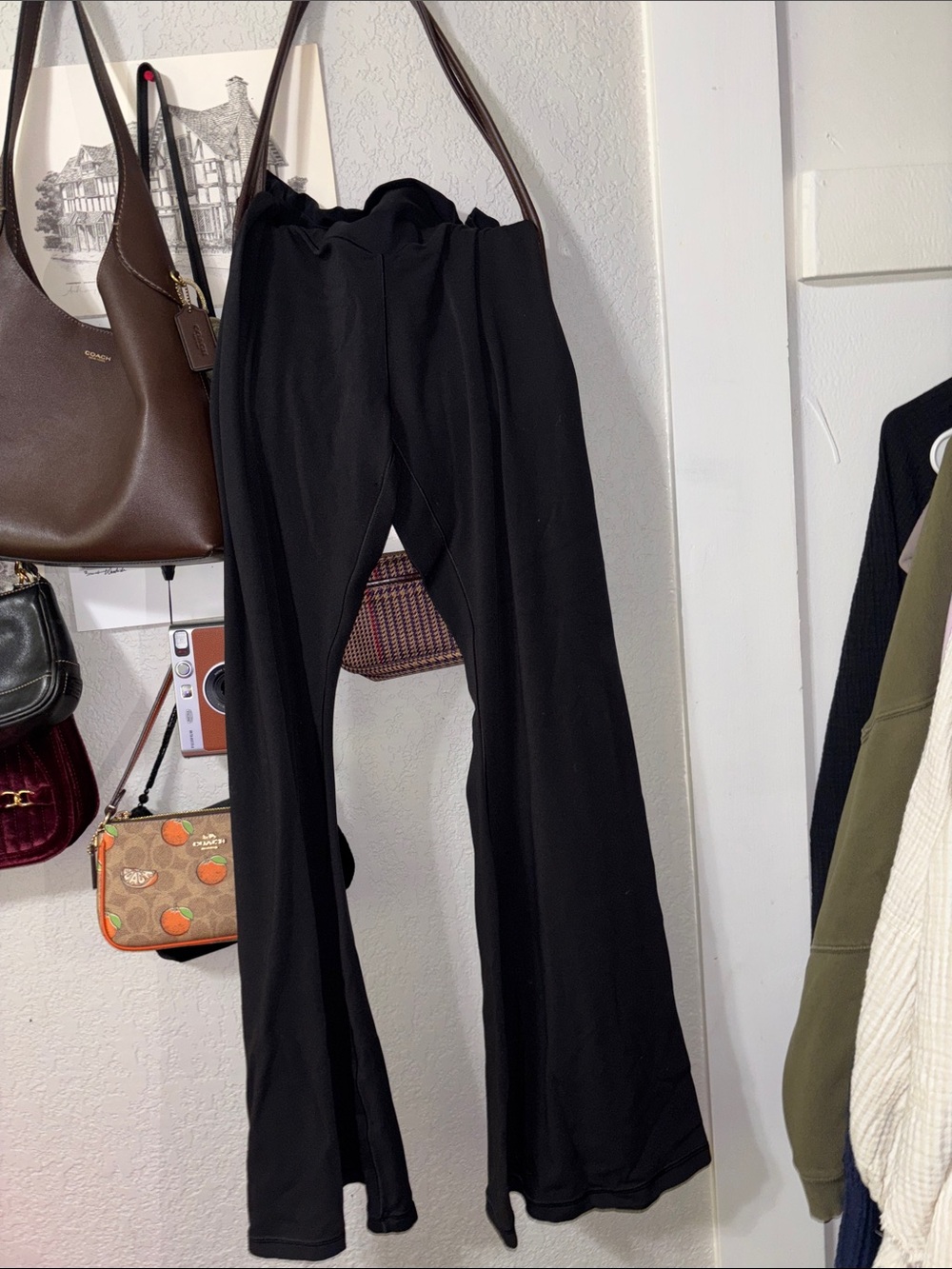 Black High-Rise Wide-Leg Women's leggings